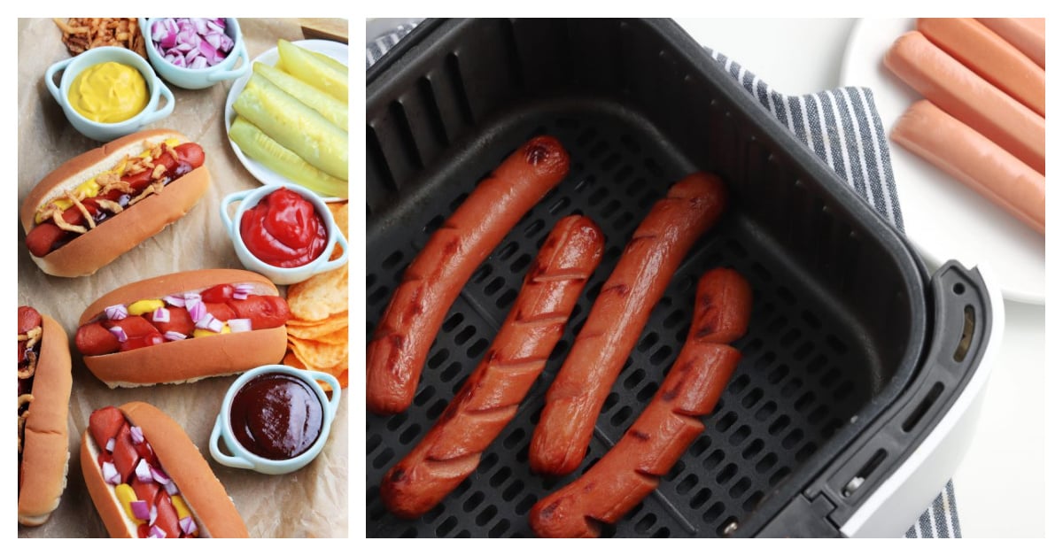 Super Easy Basic Air Fryer Hot Dogs Recipe