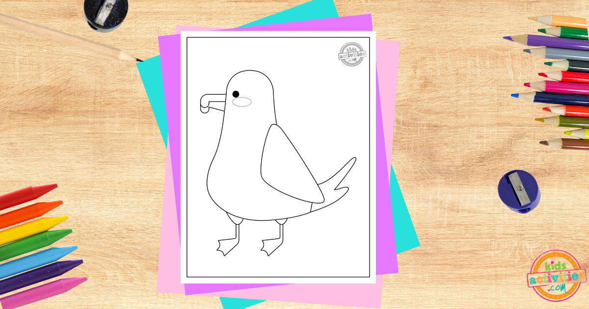 Adorable Free Albatross Coloring Page For Kids