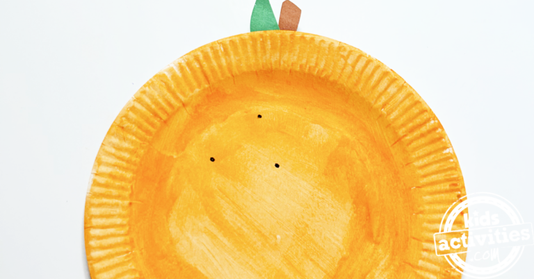 Easy and Cute Orange Paper Plate Craft for Kids