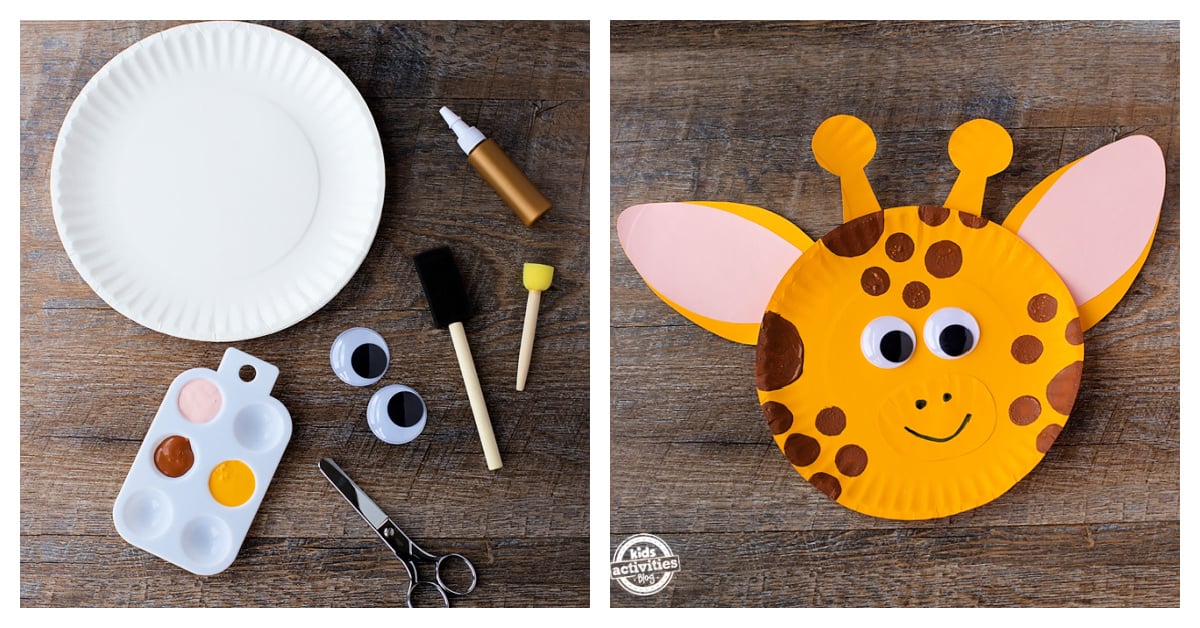 Cute Paper Plate Giraffe Craft for Kids