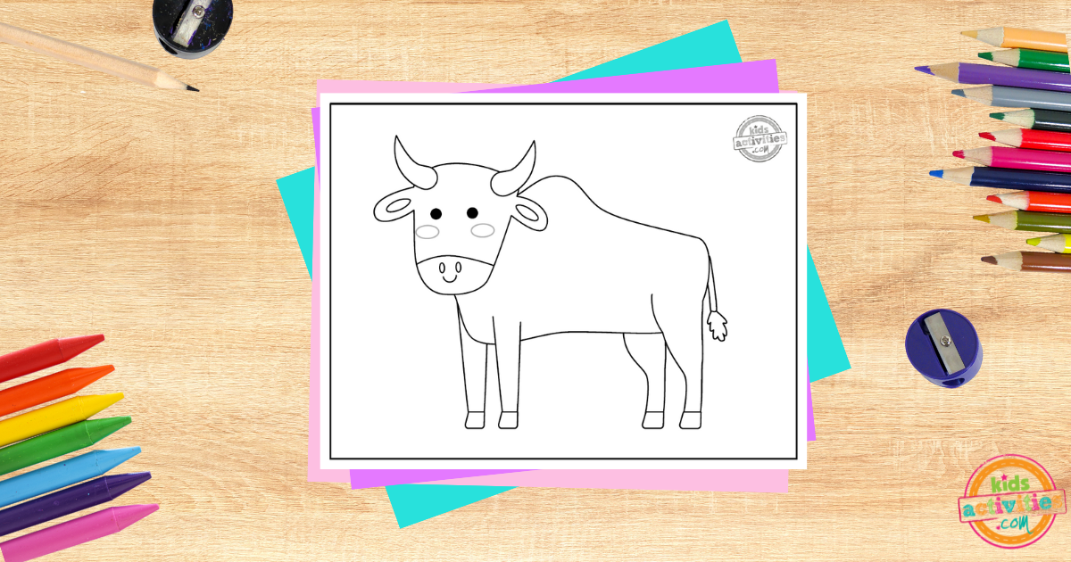 Fun Zebu Coloring Page For Kids