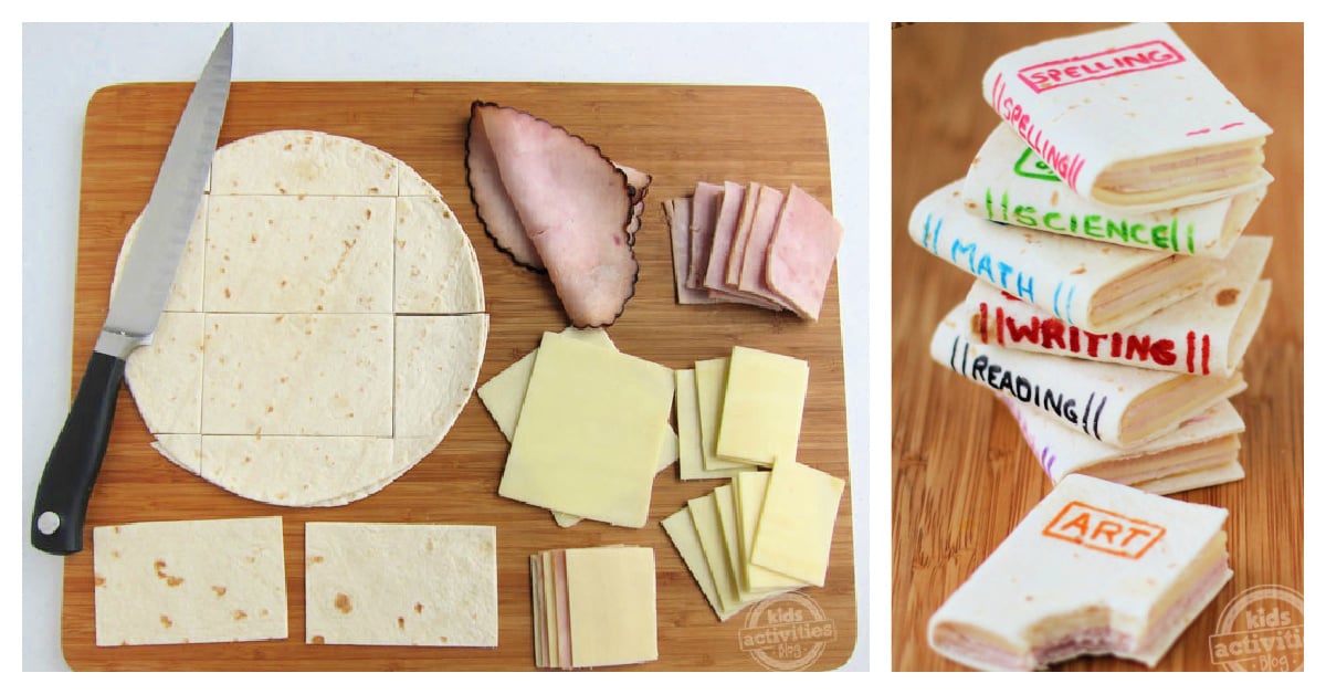 School Book Sandwiches Perfect Back to School Lunch Surprise