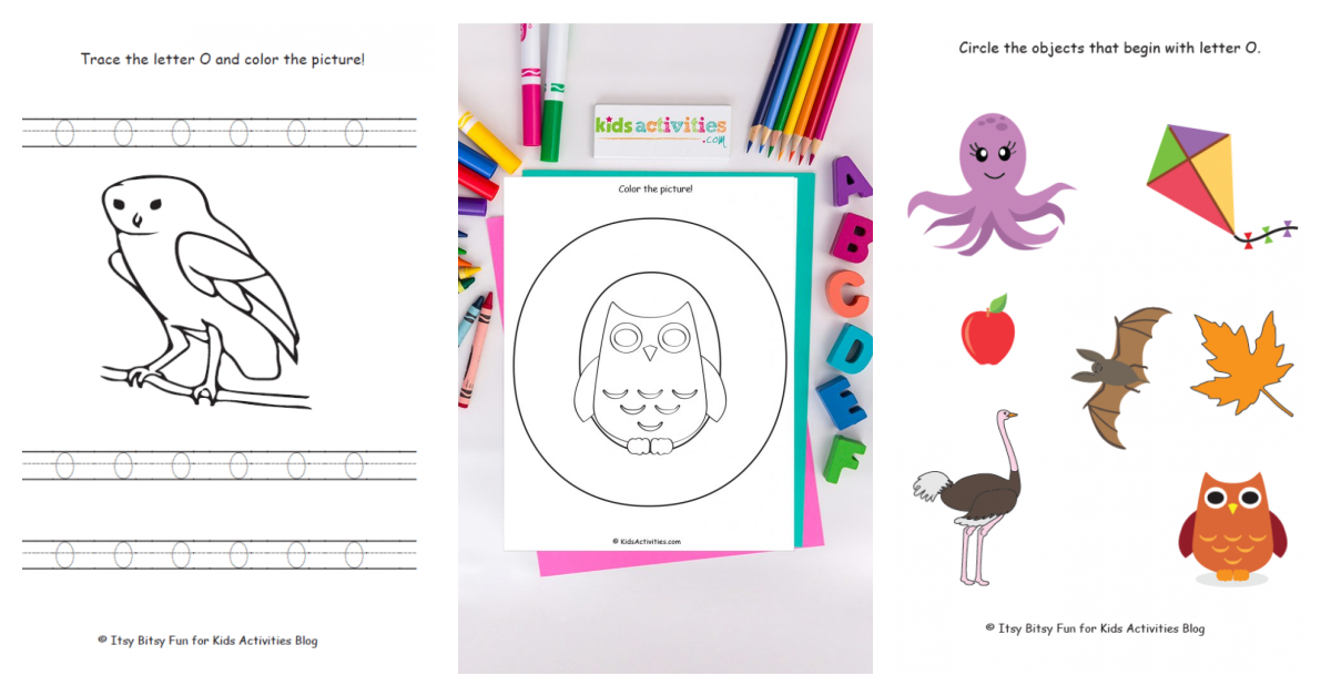 Free Letter O Worksheets For Preschool & Kindergarten