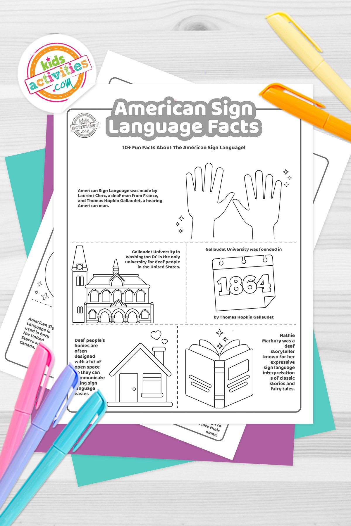 Facts about American Sign Language for Kids to Print and Learn