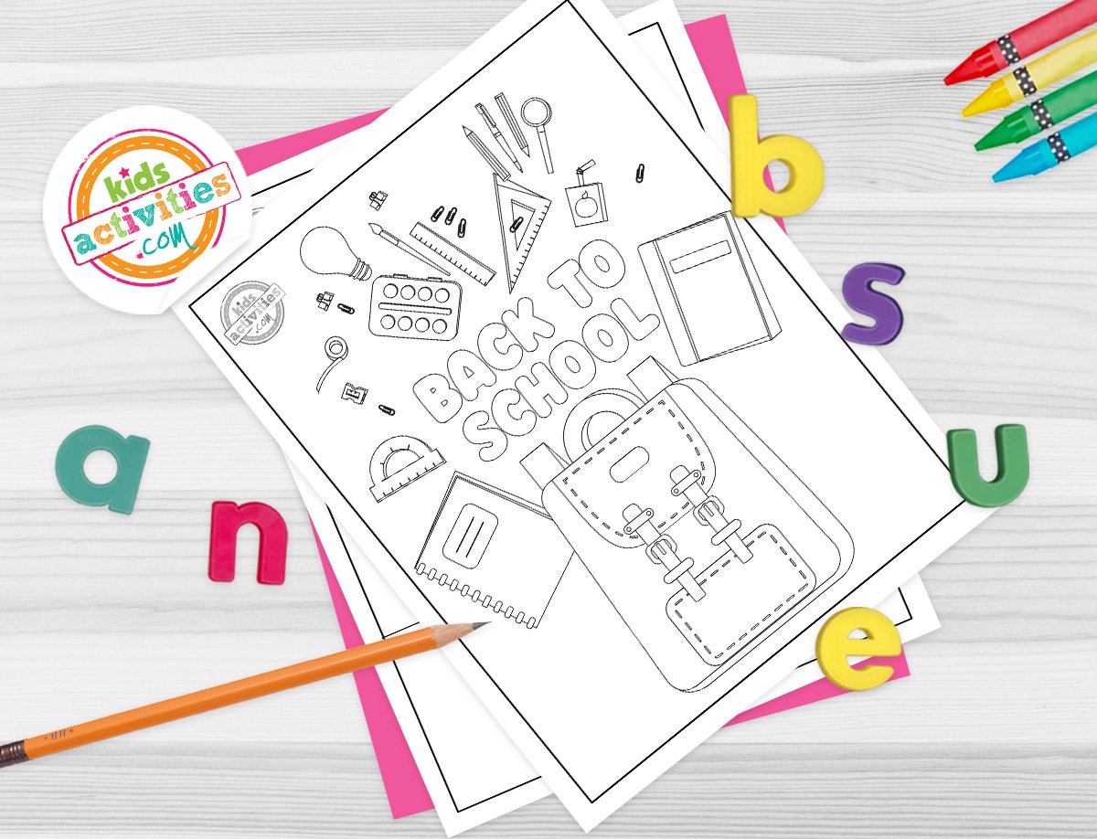 Preschool Back to School Coloring Pages for  Kids