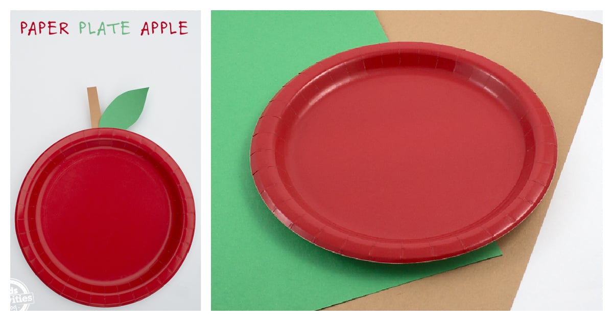 The Easiest Preschool Apple Craft Made from Paper Plate