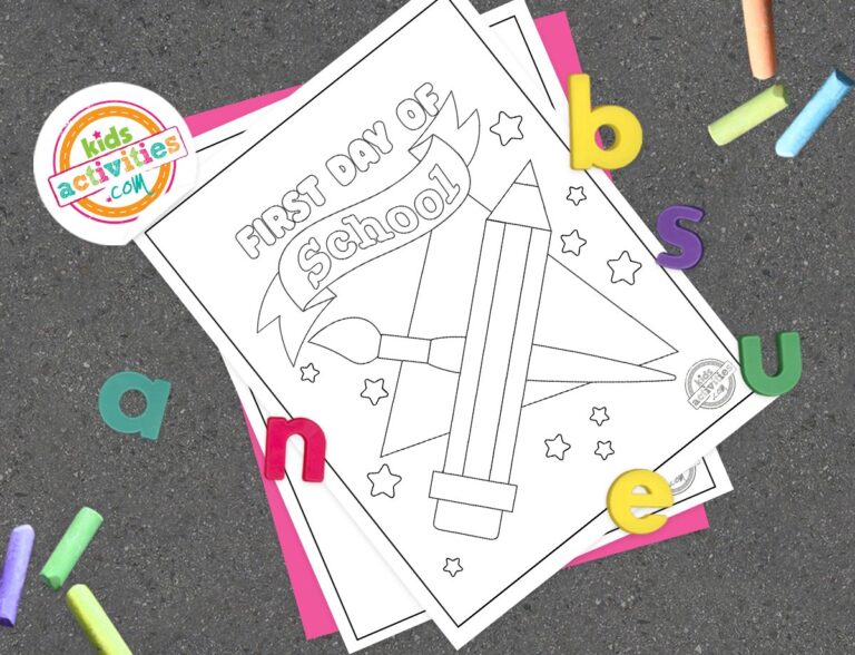 Exciting First Day of School Coloring Pages