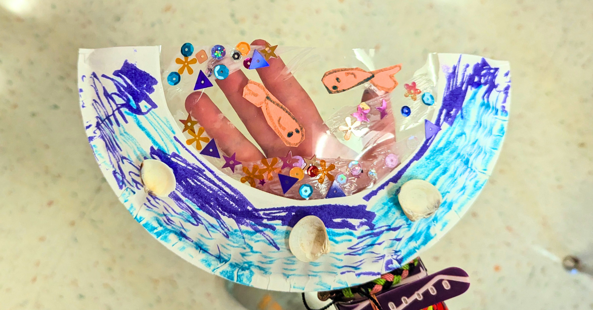 See-Through Paper Plate Fish Bowl Art Project for Kids!