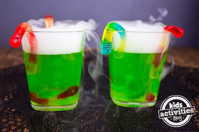 Spooky Drinks for Halloween with Fog