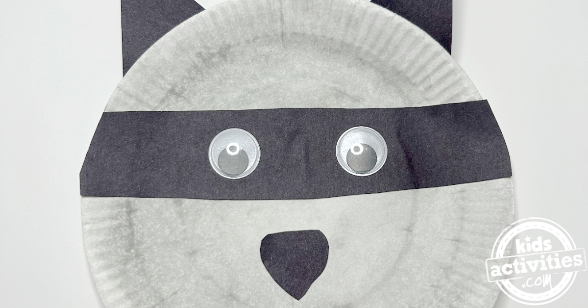 Adorable Racoon Paper Plate Craft for Kids