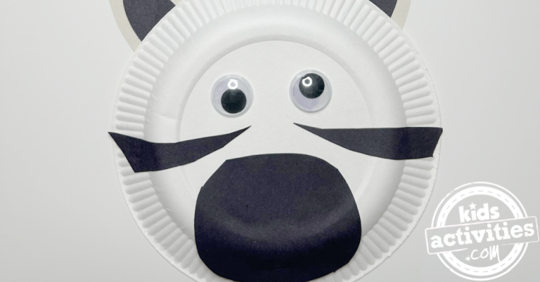 Easy Zebra Paper Plate Craft for Preschoolers