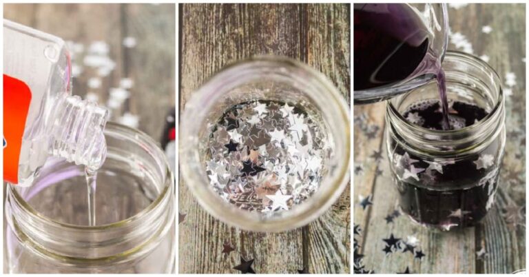 Easy DIY Falling Stars Glitter Jar Craft for Kids Sensory Bottle