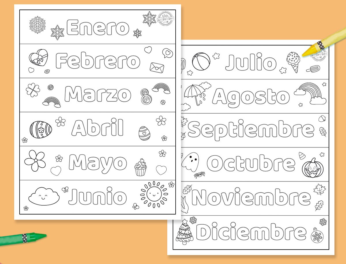 Learn The Months in Order in Spanish {Free Printables}