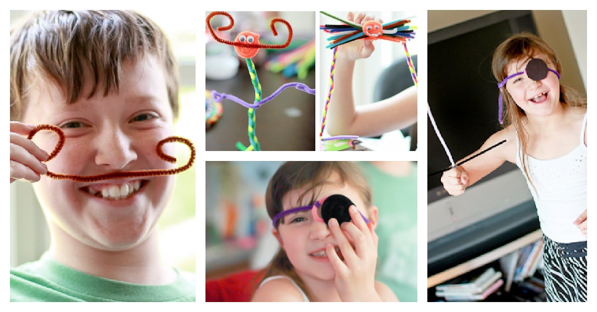 Silly Pretend Play with Clever Pipe Cleaner Crafts