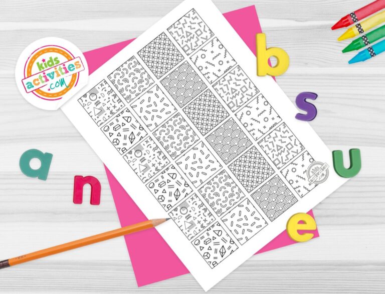 Fun and Free Doodles Patterns Coloring Page