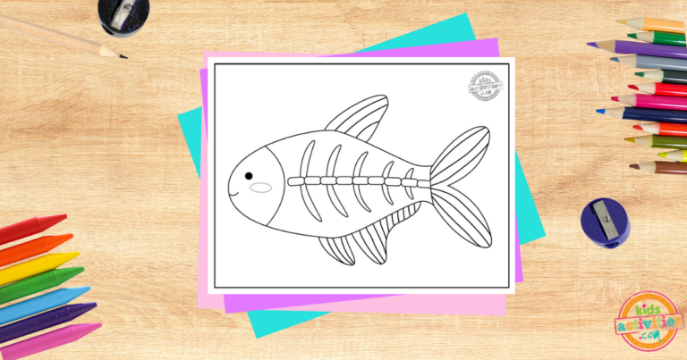 Super Neat X-Ray Tetra Coloring Page