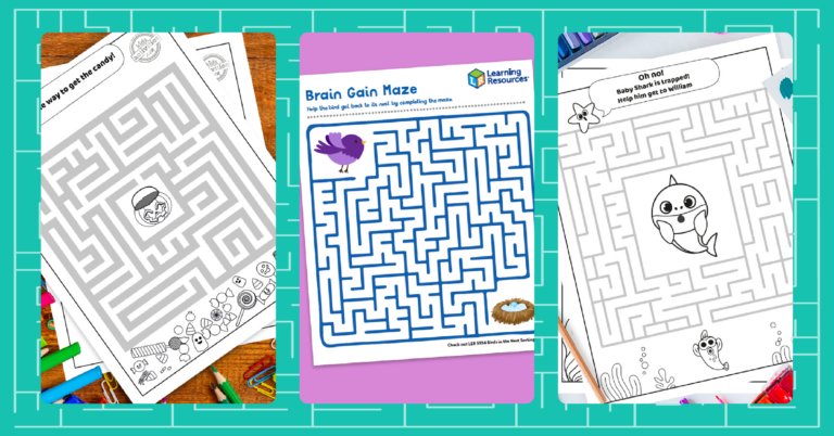 20 Twisting & Turning Printable Mazes