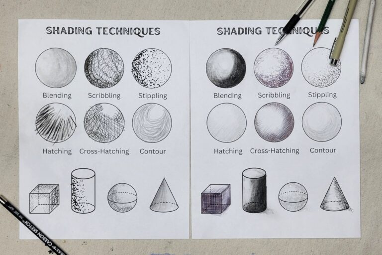 Shading Techniques Art Project for Older Kids