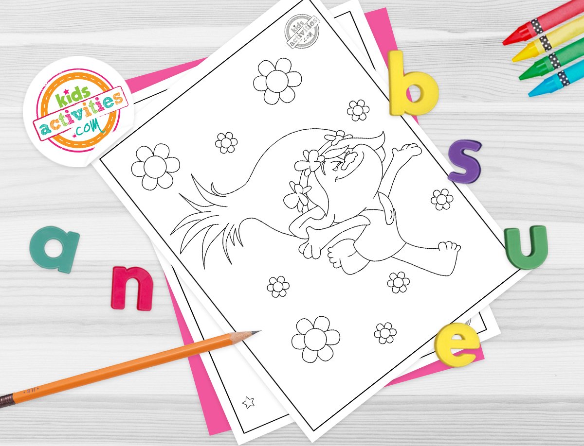 Free Printable Trolls Coloring Pages for Kids