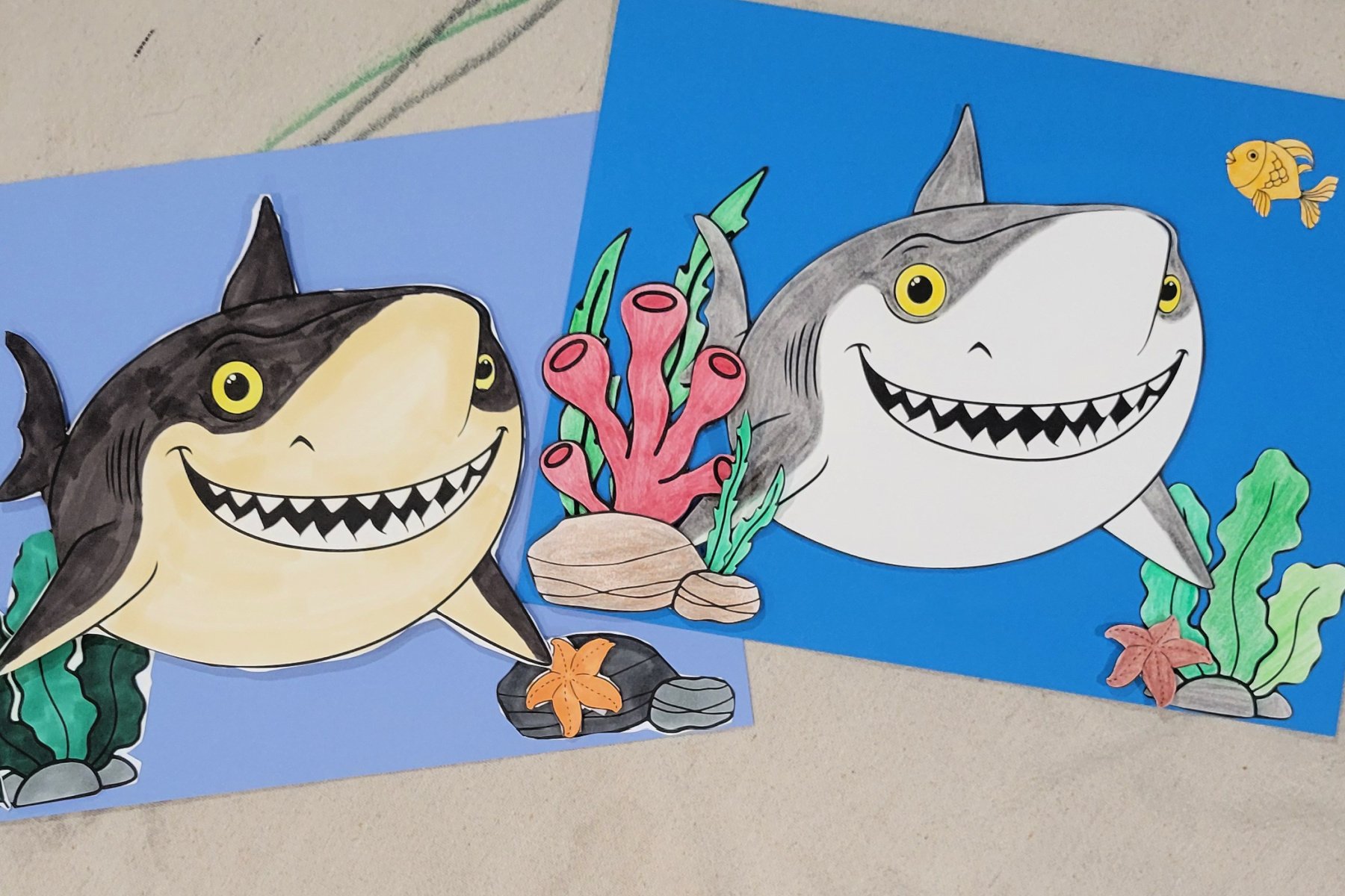 Dimensional Underwater Scene Art Project for Kids