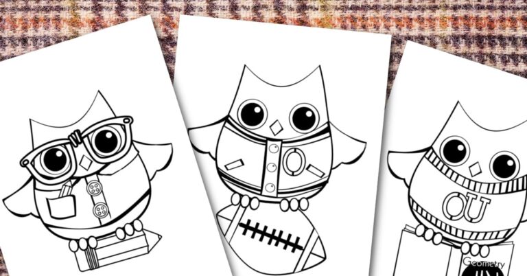 Download & Print These Cute Owl Coloring Pages