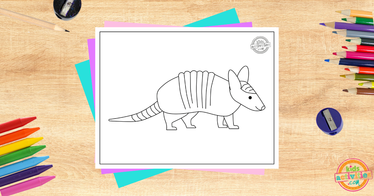 Super Cute Free Printable Armadillo Coloring Pages