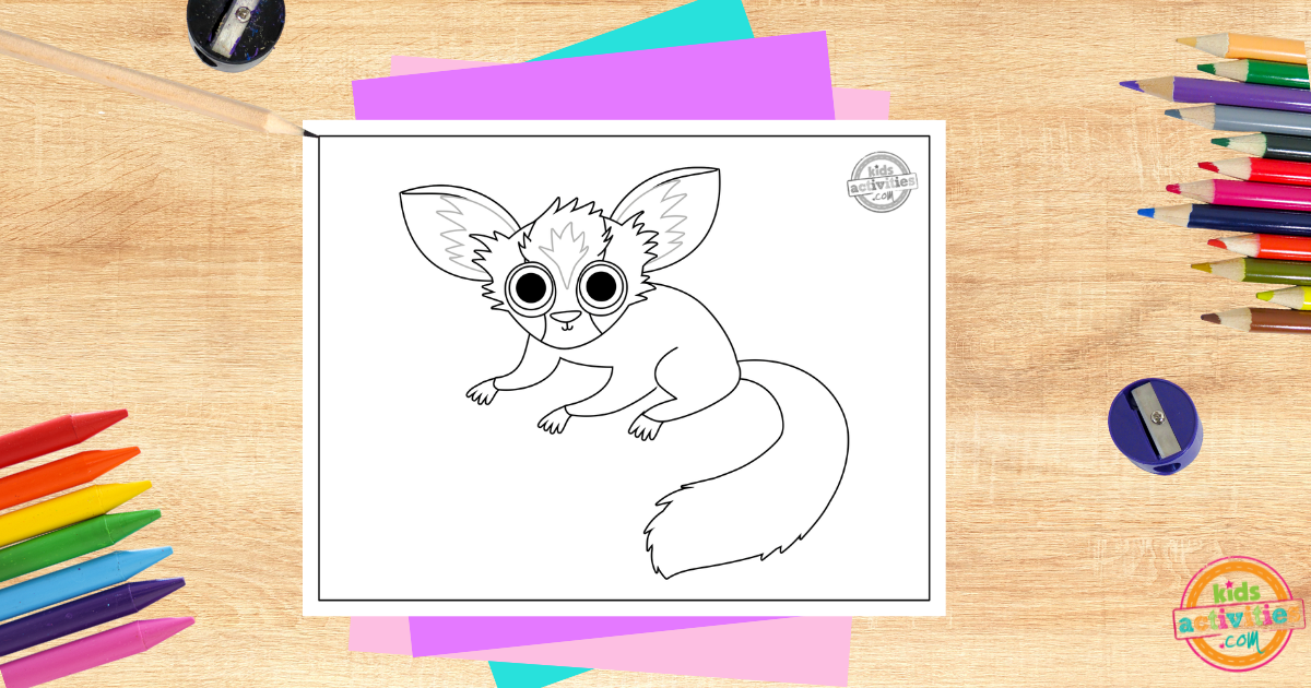 Free Printable Aye Aye Coloring Page For Kids