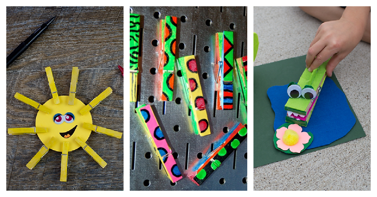 25 Wooden Clothespin Crafts, Activities & Ideas