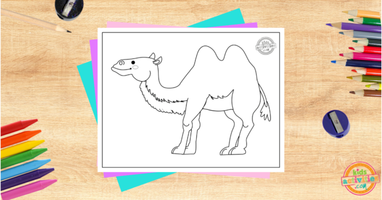 Free Printable Bactrian Camel Coloring Pages For Kids