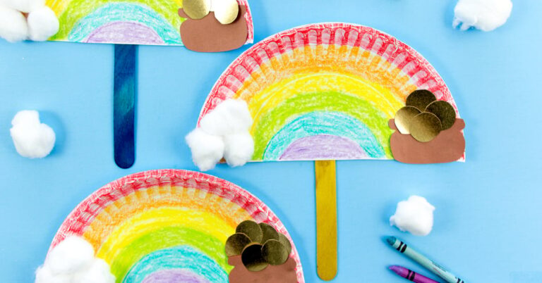 A Colorful Paper Plate Rainbow Craft