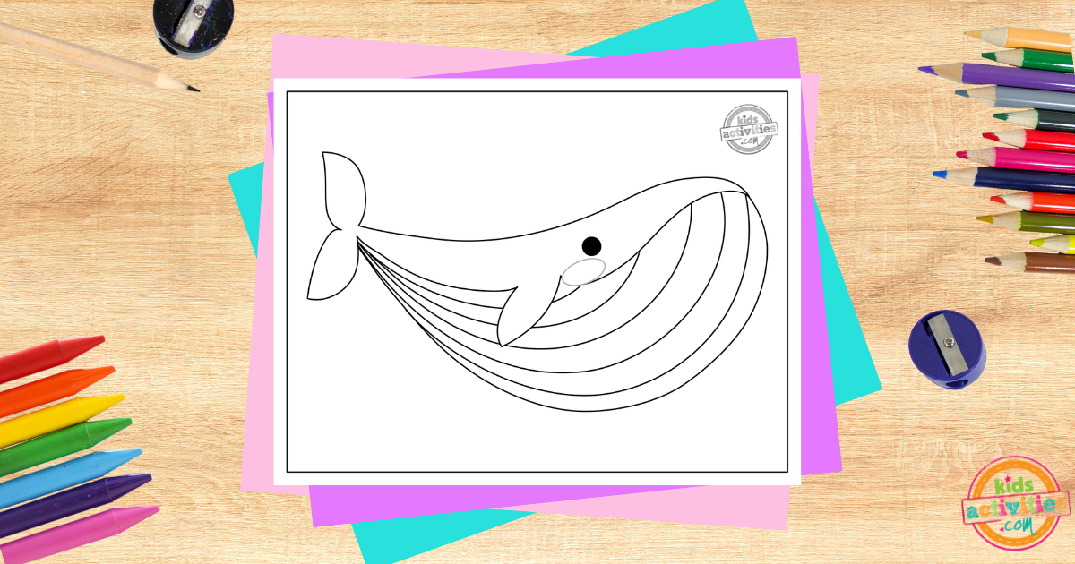 Free Printable Blue Whale Coloring Page