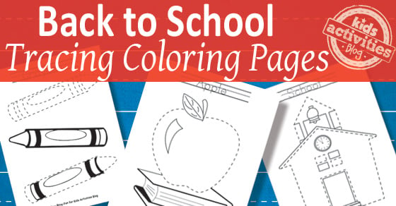 Free Printable Tracing Pages for Kids with School Theme