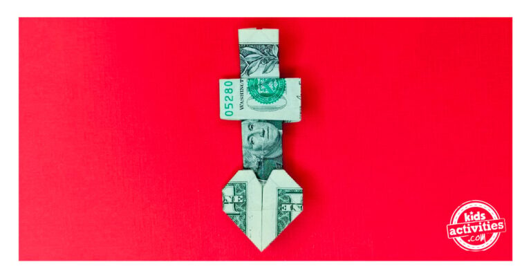 Make a Unique Dollar Bill Origami Heart with Cross