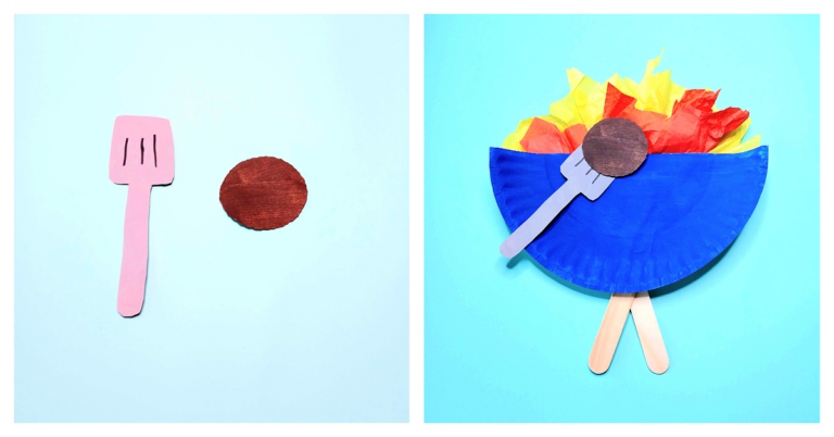 Cute and Easy Paper Plate Grill Craft