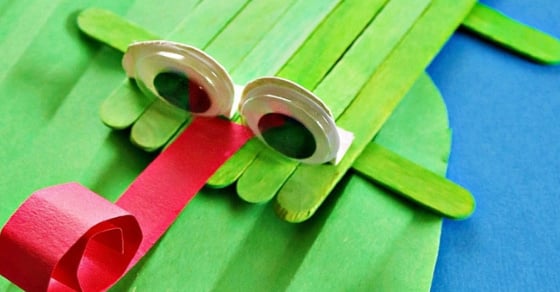 Cutest Popsicle Stick Frog Craft for Kids