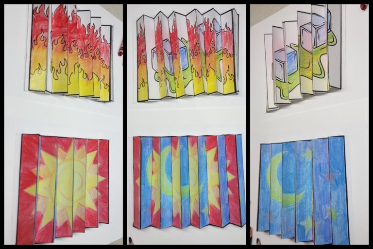 Warm & Cool Colored Agamograph Art Project for Kids