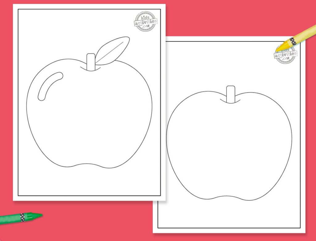 Easy Apple Template  Printable