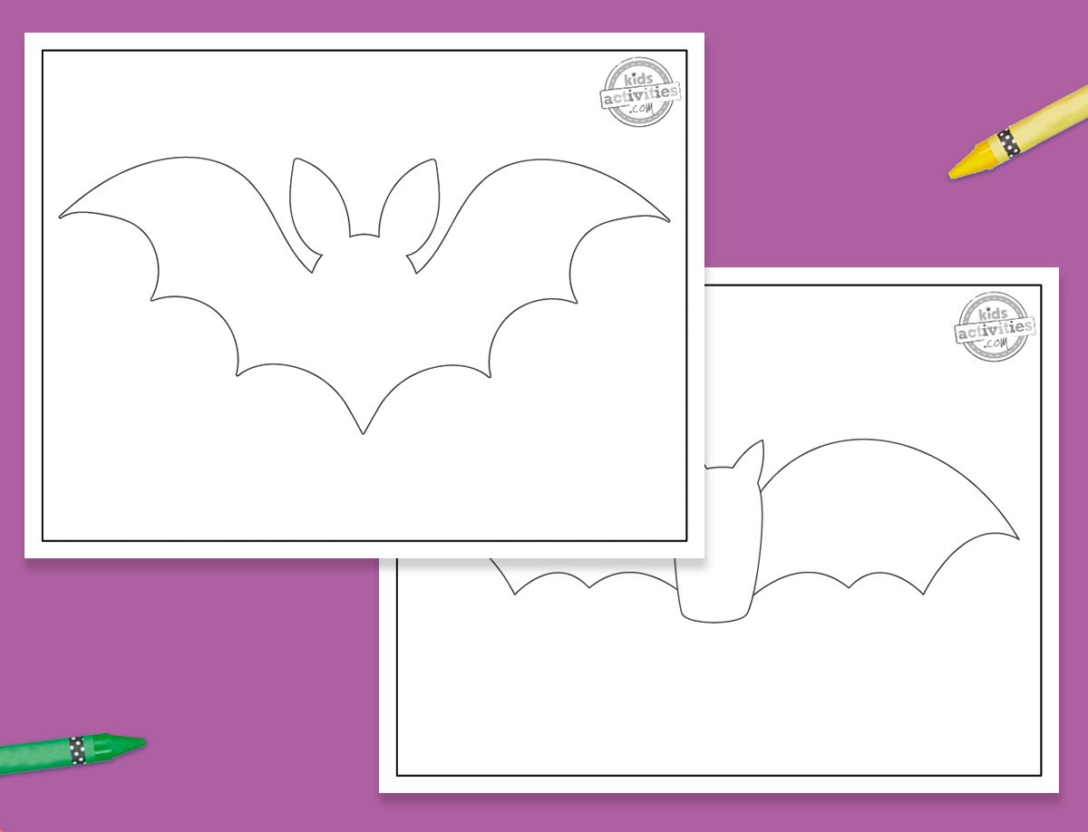 Bat Outline Templates For Halloween Crafts