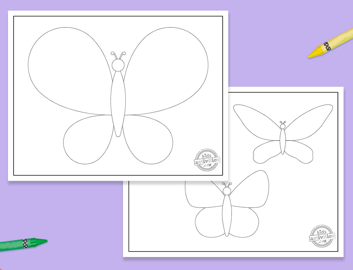 Pretty Butterfly Template – Free Printable To Color!