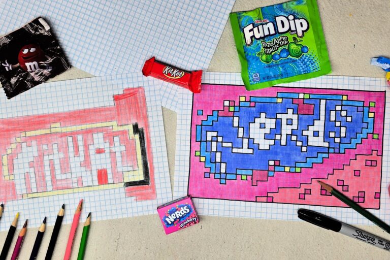 Candy Pixel Art Project for Kids