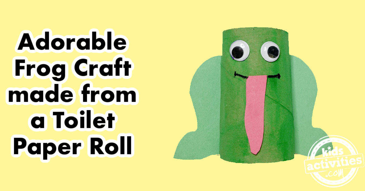 Adorable Frog Craft made from a Toilet Paper Roll