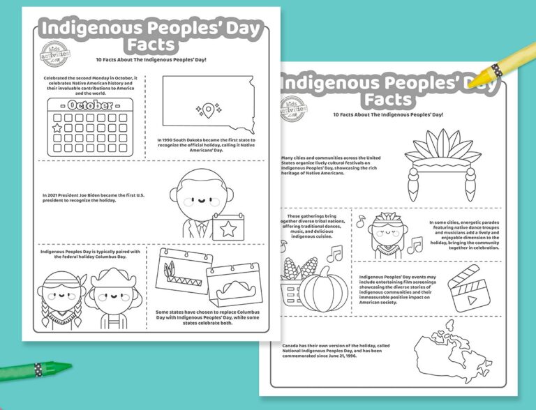 Celebrating Indigenous Peoples’ Day – Worksheets for Kids