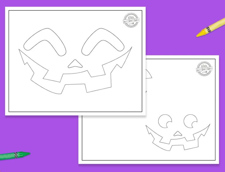 Pumpkin Faces Outline Templates To Print