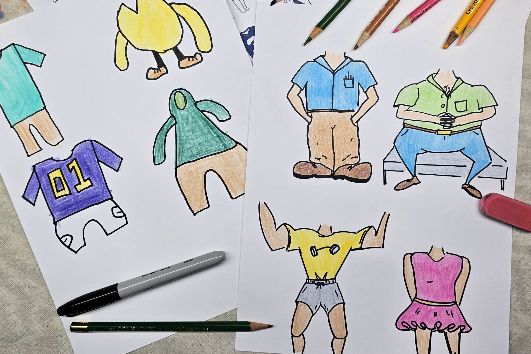 Drawing Cartoon Figures Art Project for Kids