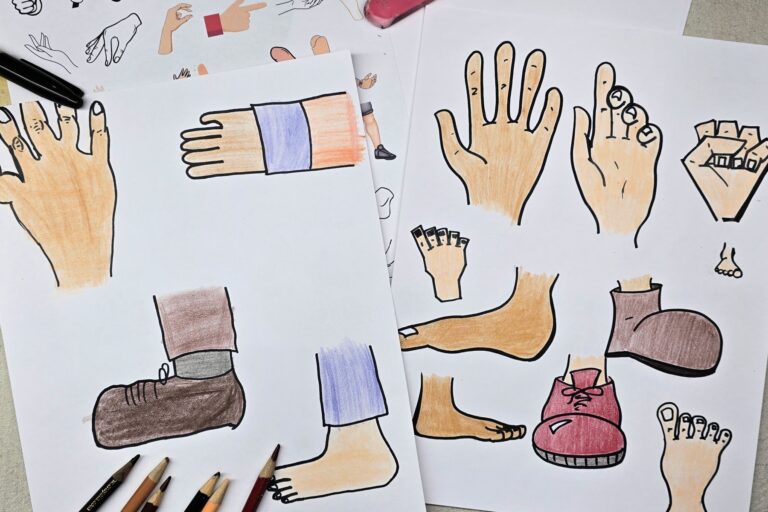 Drawing Cartoon Hands and Feet Art Project for Kids