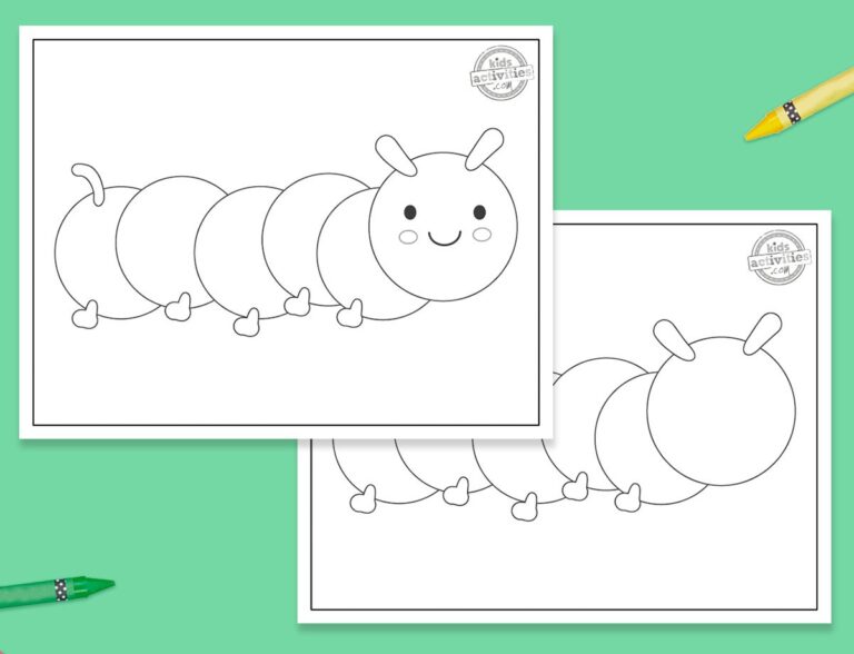 Print Our Cute Caterpillar Template