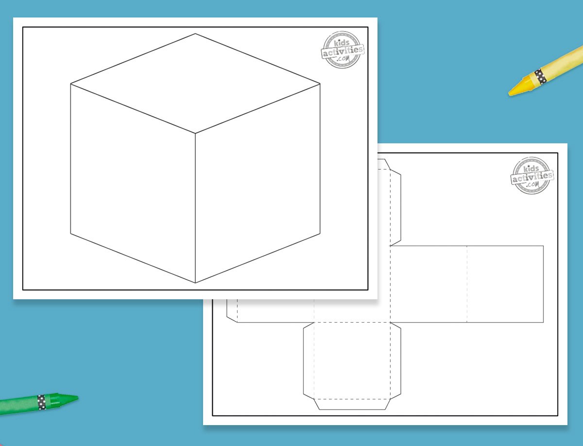 Free Cube Outline Template