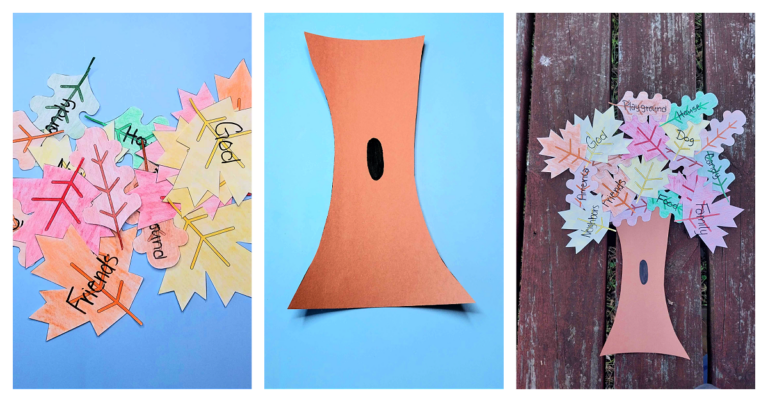 Paper Gratitude Tree Craft For Kids