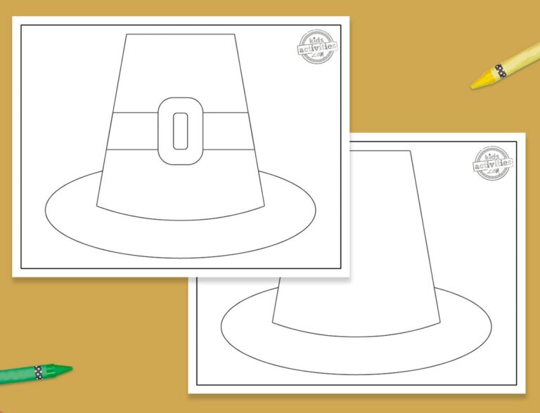 Pilgrim Hat Template For Thanksgiving Crafts