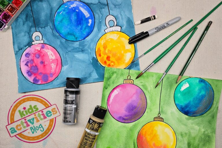 Watercolor Ornaments Art Project for Kids